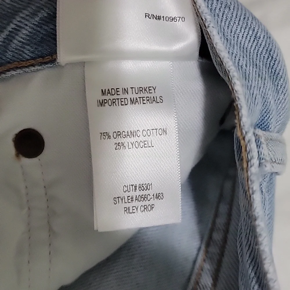 Agolde Riley Slim Crop jeans Sz 26 EUC - Picture 12 of 12